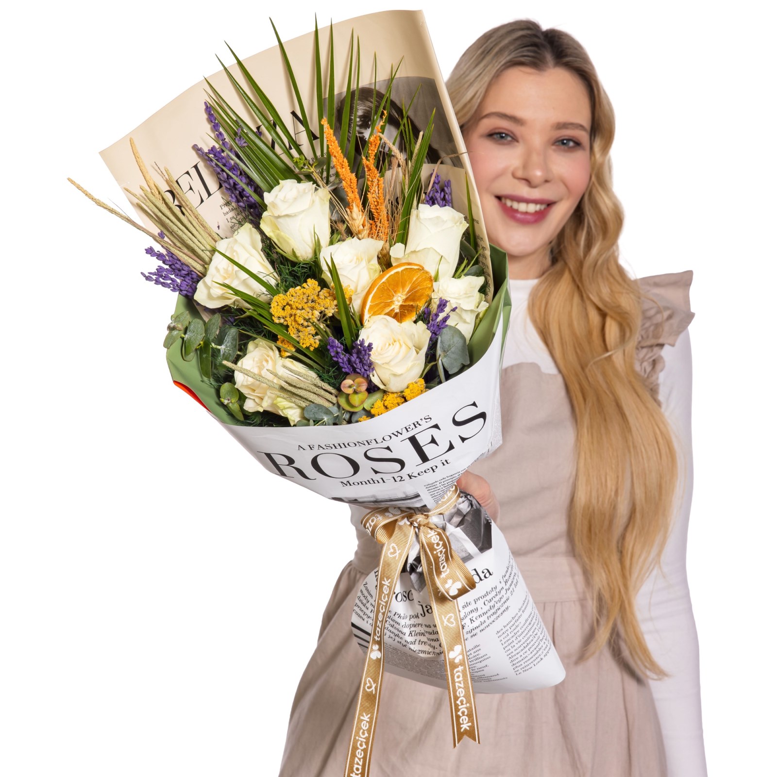 Pure Grace Beyaz Gül Buketi